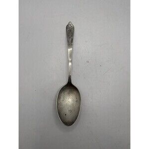 Vintage WEIDLICH Sterling Silver Teaspoon  Openwork Pattern  Monogram Handle